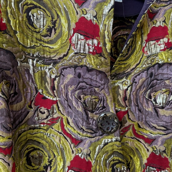 Joseph Ribkoff Jacket Gold Green Mauve and red jacket in a generous size 8 - Picture 2 of 5